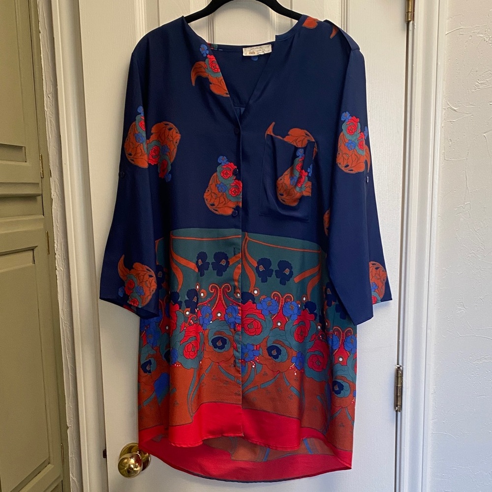 The Impeccable Pig Blue Floral Button Down Shirt